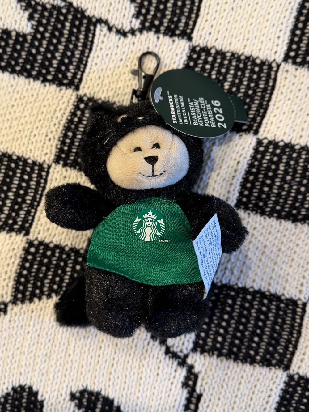 NEW 2026 Starbucks Starbucks Halloween Black Cat Keychain Charm